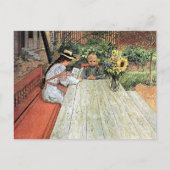 Carl Larsson – 最初のレッスン ポストカード (正面)