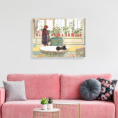 Carl Larsson – 窓枠の花 キャンバスプリント (インサイチュ (リビング))