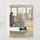Carl Larsson – 窓枠の花 招待状 (正面)