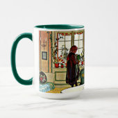 Carl Larsson – 花を飾った窓素晴らし枠 マグカップ (左)
