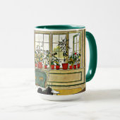 Carl Larsson – 花を飾った窓素晴らし枠 マグカップ (正面右)