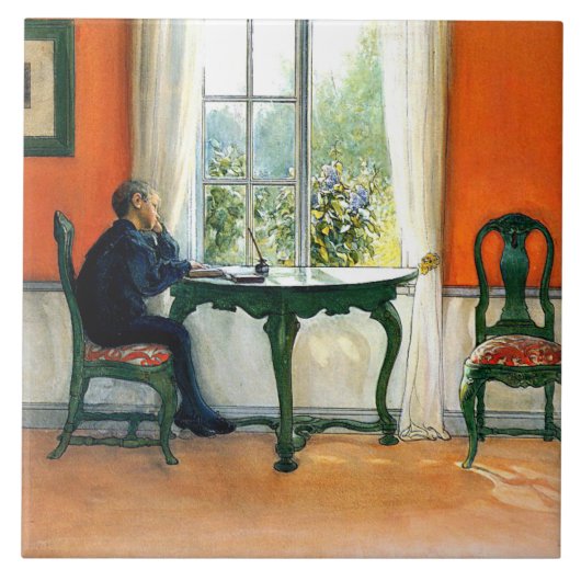 Carl Larsson – 要読件 タイル (正面)
