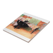 Carl Larsson - 遊のはかりで測 タイル (側面)