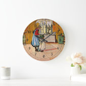Carl Larsson art：キッチン ラージ壁時計 (ホーム)