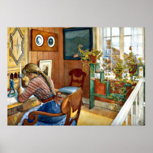 Carl Larsson art – 通信 ポスター