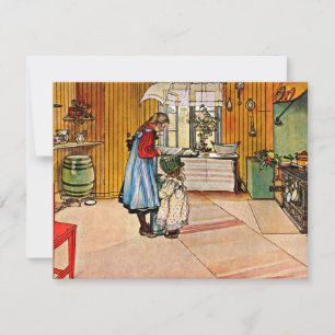 Carl Larsson art: The Kitchen, 人気がある 絵画s カード