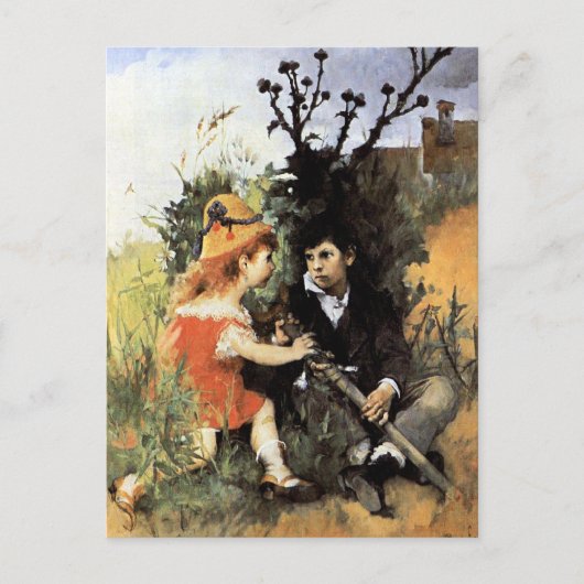 Carl Larsson artwork, Clair Obscur,  ポストカード (正面)