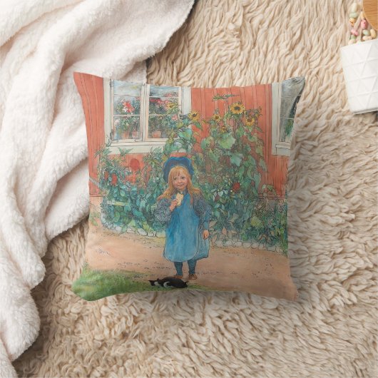 Carl Larsson - Brita With A Cat クッション (ブランケット)