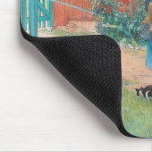 Carl Larsson - Brita With A Cat マウスパッド (コーナー)