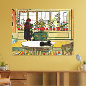 Carl Larsson - Flowers on a Windowsill キャンバスプリント (インサイチュ (リビング))