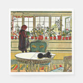 Carl Larsson - Flowers on a Windowsill スタンダードランチョンナプキン (正面)
