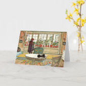 Carl Larsson - Flowers on the Windowsill カード (黄色い花)