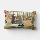 Carl Larsson - Flowers on the Windowsill ランバークッション (裏面)