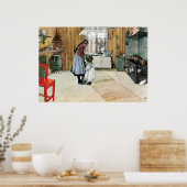 Carl Larsson In the Kitchenファインアート ポスター (キッチン)