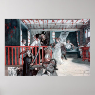 Carl Larsson Name Day at the Storage Shed Poster ポスター