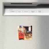 Carl Larsson - Peek-a-Boo マグネット (インサイチュ (食洗機))