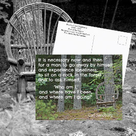 Carl Sandburg引用文Who Am I写真はがき ポストカード