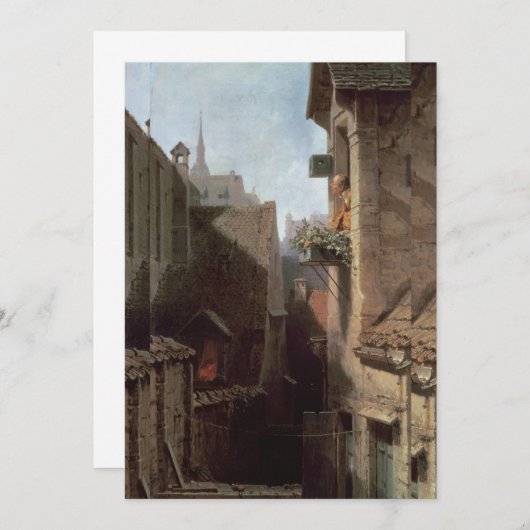 Carl Spitzweg – 無題 招待状 (正面/裏面)