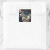 Carl Spitzweg - Der arme Poet - Deutsche Malerei  スクエアシール (バッグ)