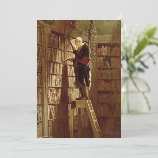 Carl Spitzweg - The Bookworm 招待状 (スタンド正面)