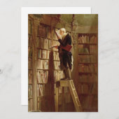 Carl Spitzweg - The Bookworm 招待状 (正面/裏面)
