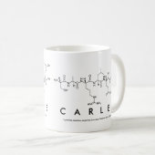 Carleeペプチド名mug コーヒーマグカップ (正面右)