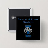 Carletha M. Frazier Singletonの名前入りの記章Pin 缶バッジ (正面&裏面)