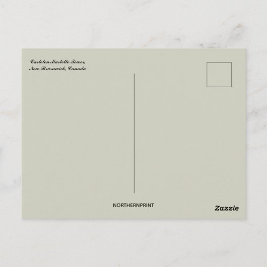 Carleton Martello Tower New Brunswick Canada ポストカード (裏面)