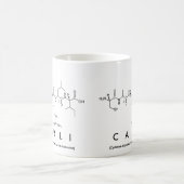 Carliペプチド名mug コーヒーマグカップ (中央)
