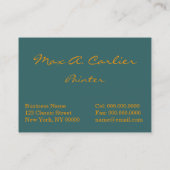 Carlier: エレガントな女性 名刺 (裏面)
