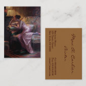 Carlier: 鏡を持つエレガントな女性 名刺 (正面/裏面)