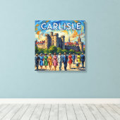 Carlisle Castle Historic Monument Stretched Canvas キャンバスプリント (インサイチュ (ウッドフロア))