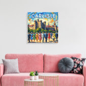 Carlisle Castle Historic Monument Stretched Canvas キャンバスプリント (インサイチュ (リビング))