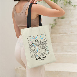 Carlisle, Cumbria City Map Tote Bag トートバッグ
