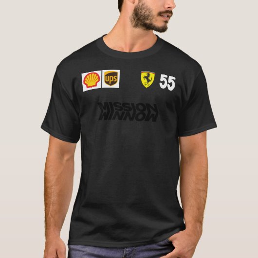 Carlos Sainz SF 2021チーム衣服クラシックTシャツ Tシャツ (正面)