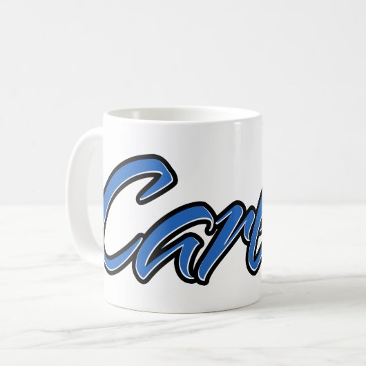 Carlos Vorname Name blue Tasse Kaffeetasse コーヒーマグカップ (正面左)