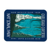 Carlsbad Caverns National Park Vintage Distressed  マグネット (横)