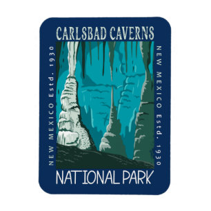 Carlsbad Caverns National Park Vintage Distressed マグネット
