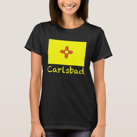 Carlsbad New Mexico USA Flag Souvenir Tシャツ (正面)