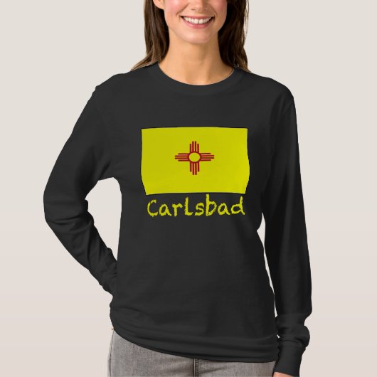Carlsbad New Mexico USA Flag Souvenir Tシャツ (正面)