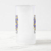 CARLSONの家紋- CARLSONの紋章付き外衣 フロストグラスビールジョッキ (中央)