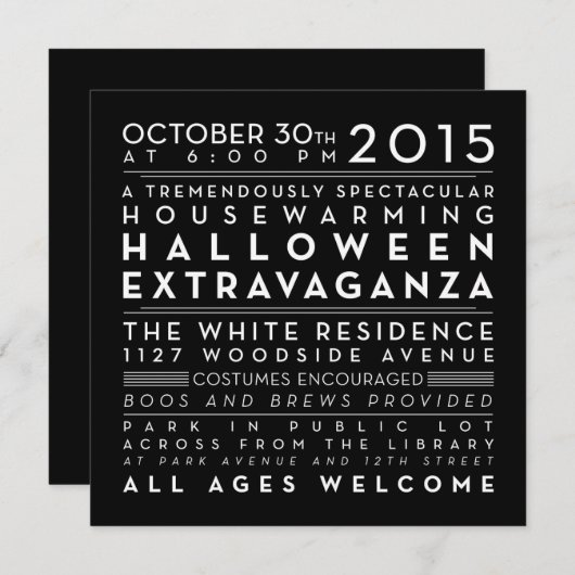 Carlsonの招待状 招待状 (正面/裏面)