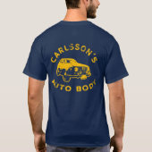 Carlssonの自動体-金ゴールド Tシャツ (裏面)