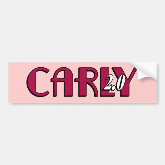 Carly 2.0のバンパーステッカー バンパーステッカー (正面)