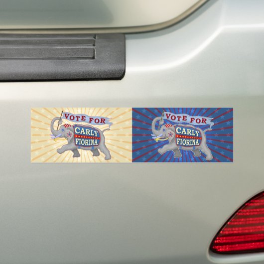 Carly Fiorinaの大統領2016共和党員象 バンパーステッカー (車上)