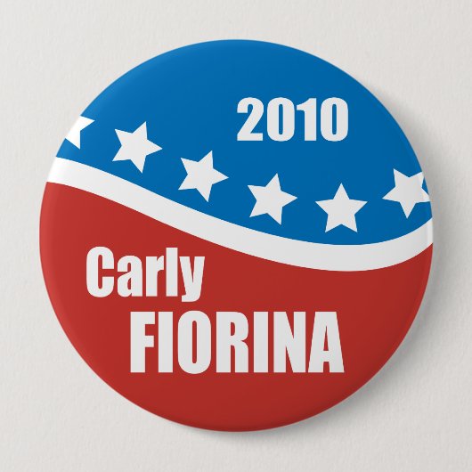 Carly Fiorina 2010年 缶バッジ (正面)