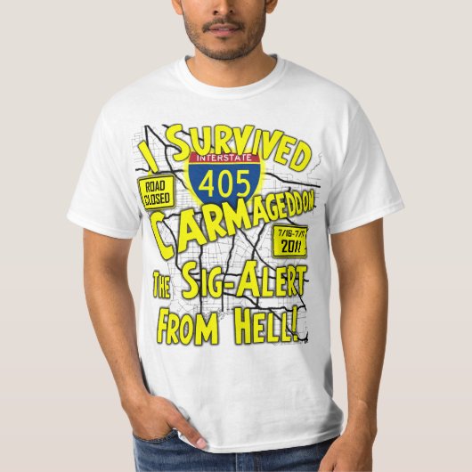 Carmageddon -ロサンゼルス405の閉鎖 tシャツ (正面)