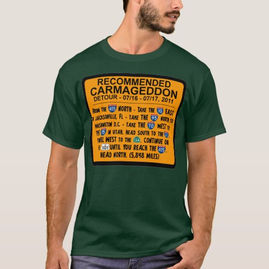 Carmageddon -推薦された回り道 tシャツ (正面)
