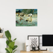 Carmargue Horse Portrait ポスター (ホームオフィス)