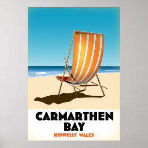 Carmarthen Bay Kidwelly Wales Seaideのポスター ポスター